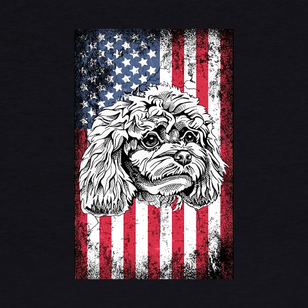 Patriotic Poodles American Flag by Sinclairmccallsavd